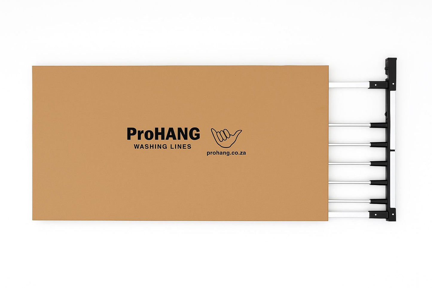 DIY KIT ProHang 2.0m Aluminium, Ropeless, Foldable Washing Line, Wall Mounted (NATIONWIDE)